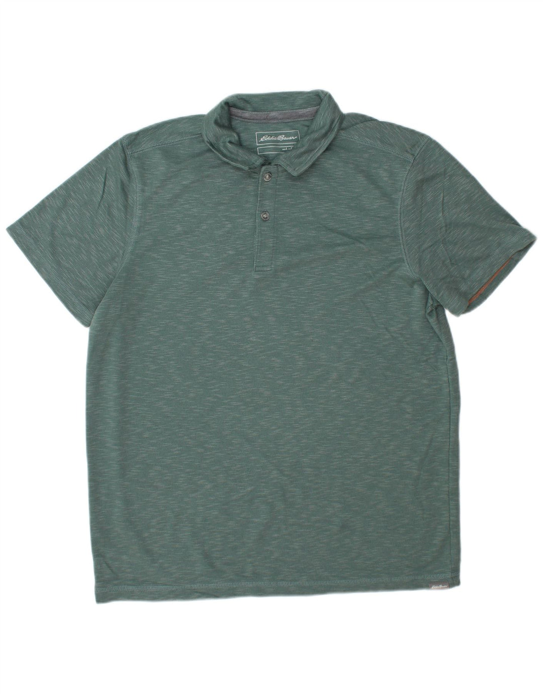 EDDIE BAUER Polo Homme Large Vert Moucheté Modal