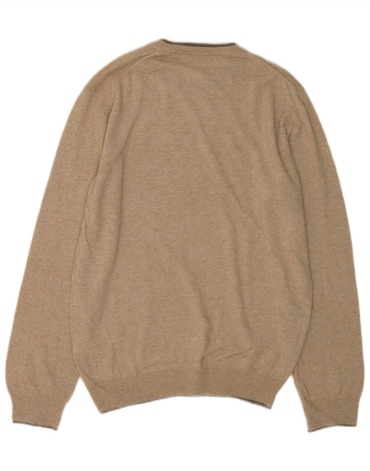 North Sails Pull Col Ras du Cou Homme Beige Moyen Polyamide