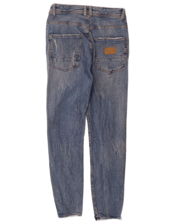 Zara Jean slim vieilli pour homme EU 36 XS W29 L27 Bleu Coton