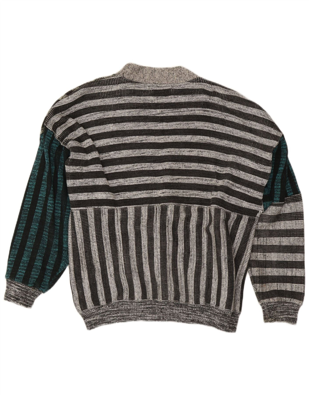 La Squadra Cardigan Homme Pull Large Gris Rayé Coton