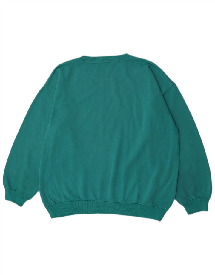 vintage Mens Sweatshirt Jumper Grand Turquoise
