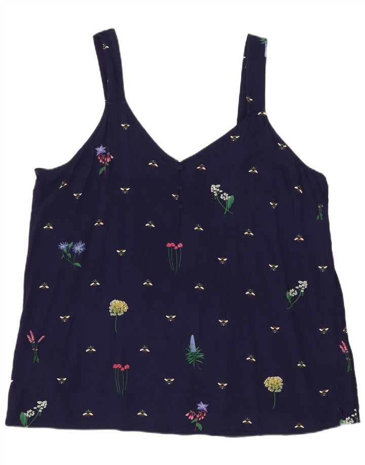 Joules Caraco à motif abstrait pour femme UK 20 2XL Bleu marine Viscose