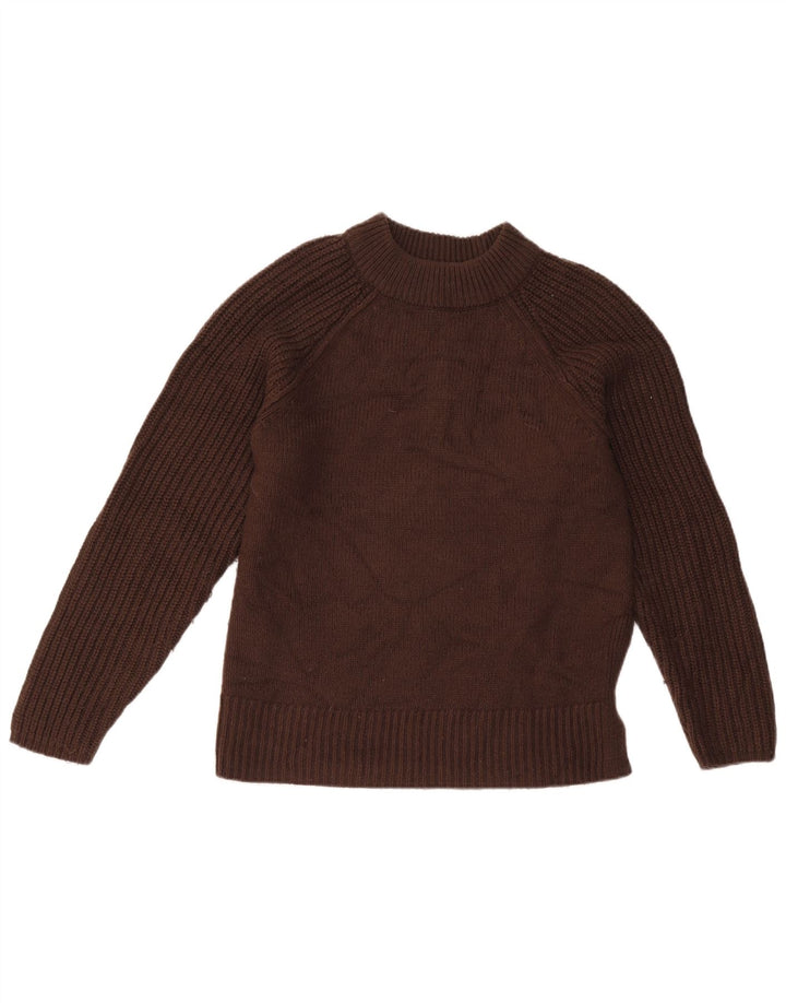 Marks & Spencer Pull col roulé pour femme UK 10 Petit Acrylique Marron