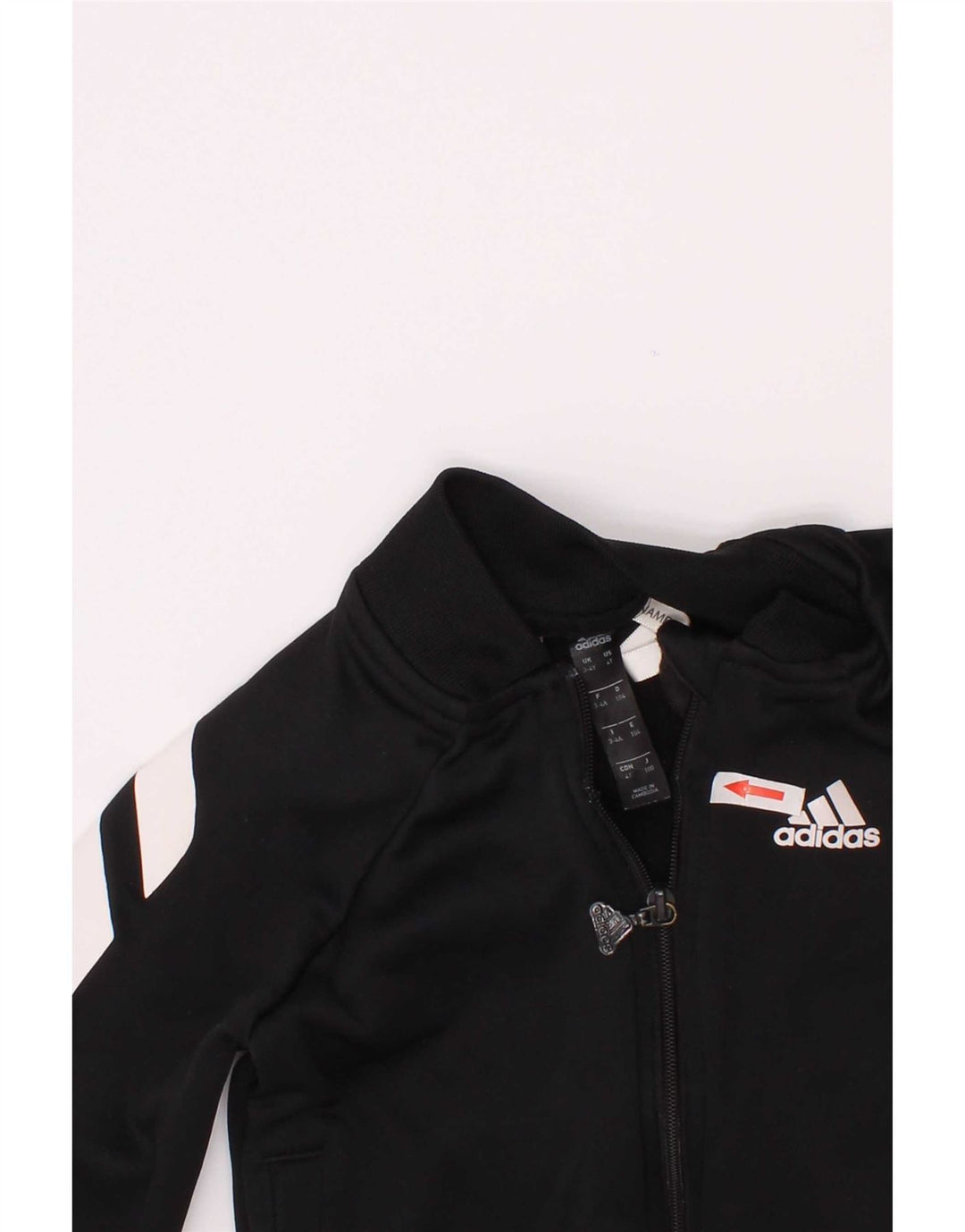 Adidas Veste de survêtement pour garçon 3-4 ans Noir Colourblock Polyester