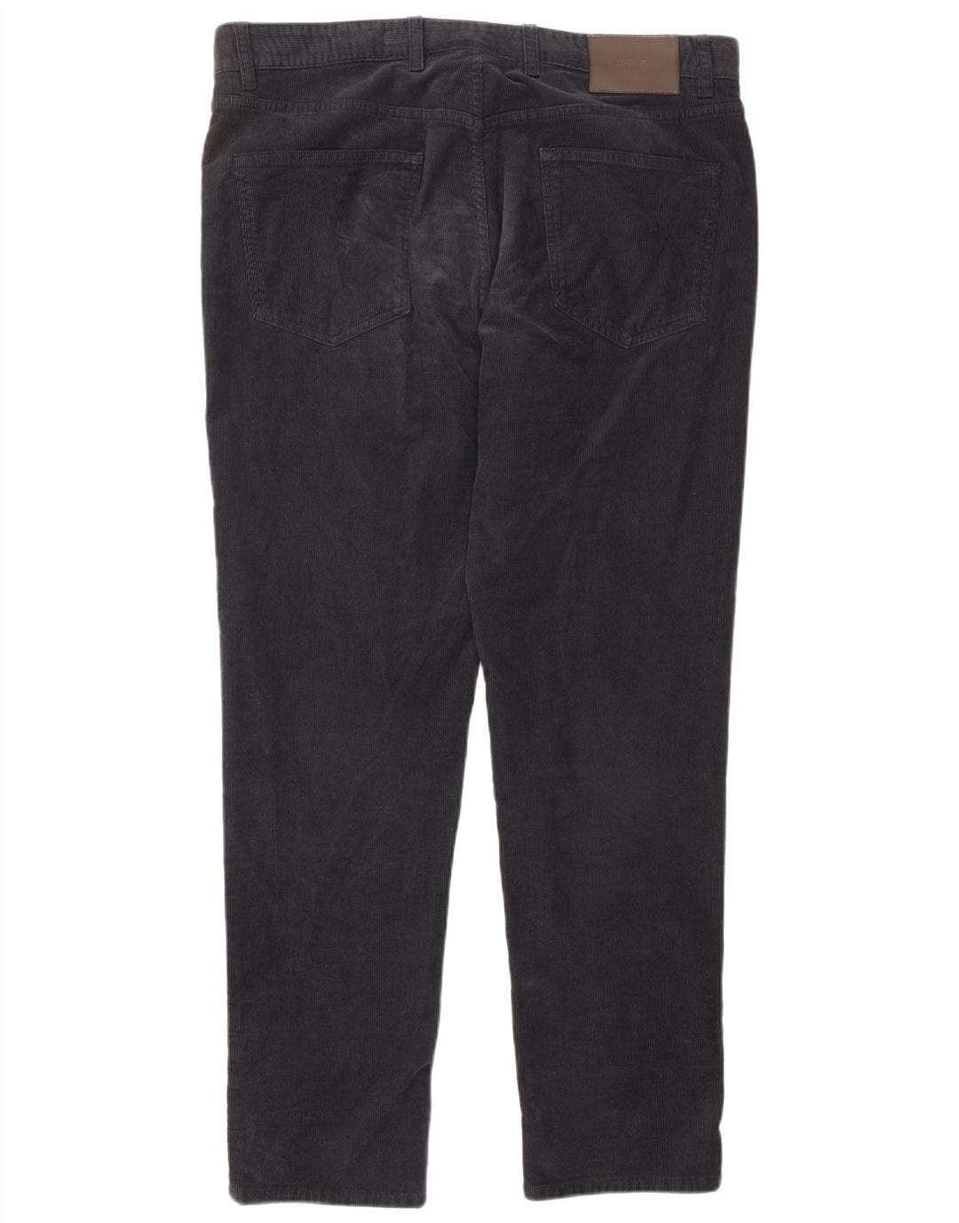 MASSIMO DUTTI Pantalon droit en velours côtelé pour homme EU 44 Large W36 L30 Noir