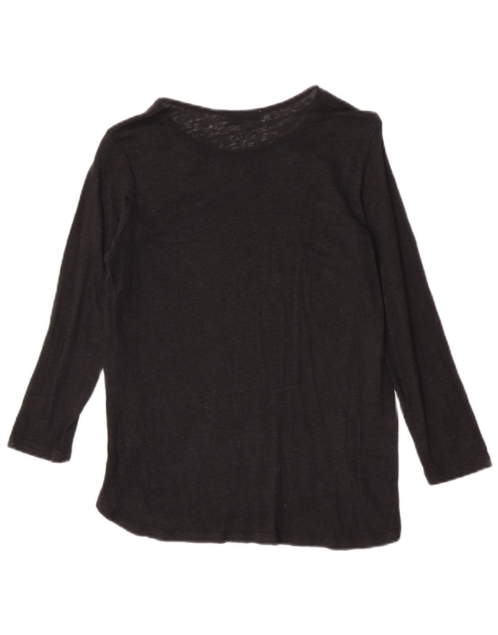 Zara Haut à manches 3/4 pour femme UK 10 Small Noir