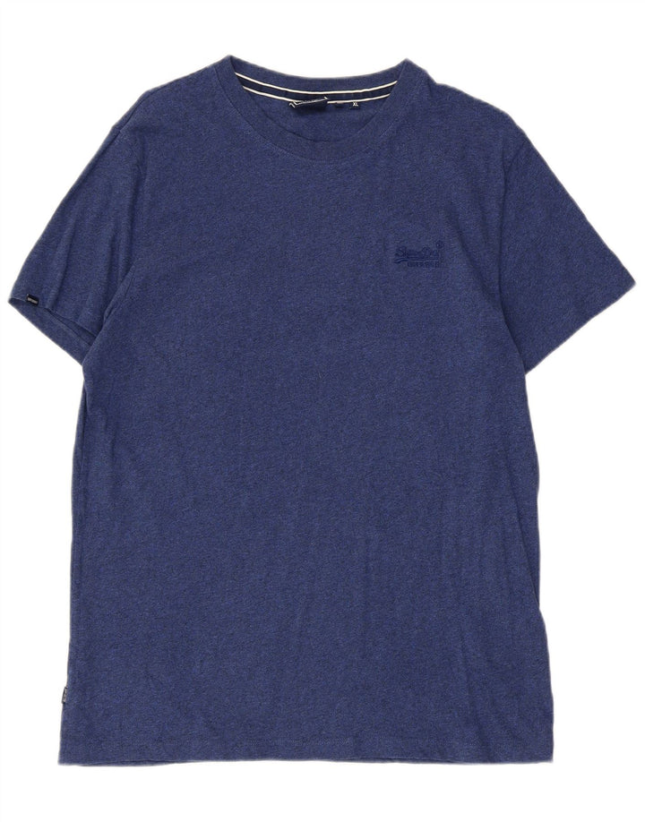 Superdry T-Shirt Homme Top XL Bleu Coton
