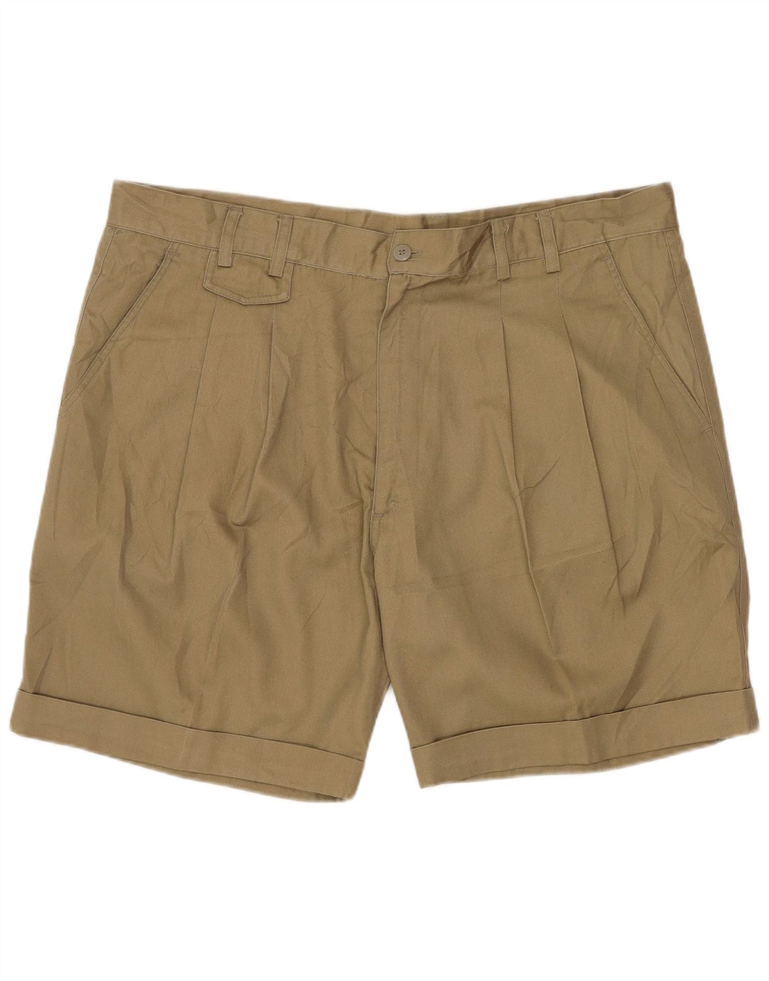 vintage Mens Pegged Chino Shorts IT 54 2XL W36 Beige Polyester