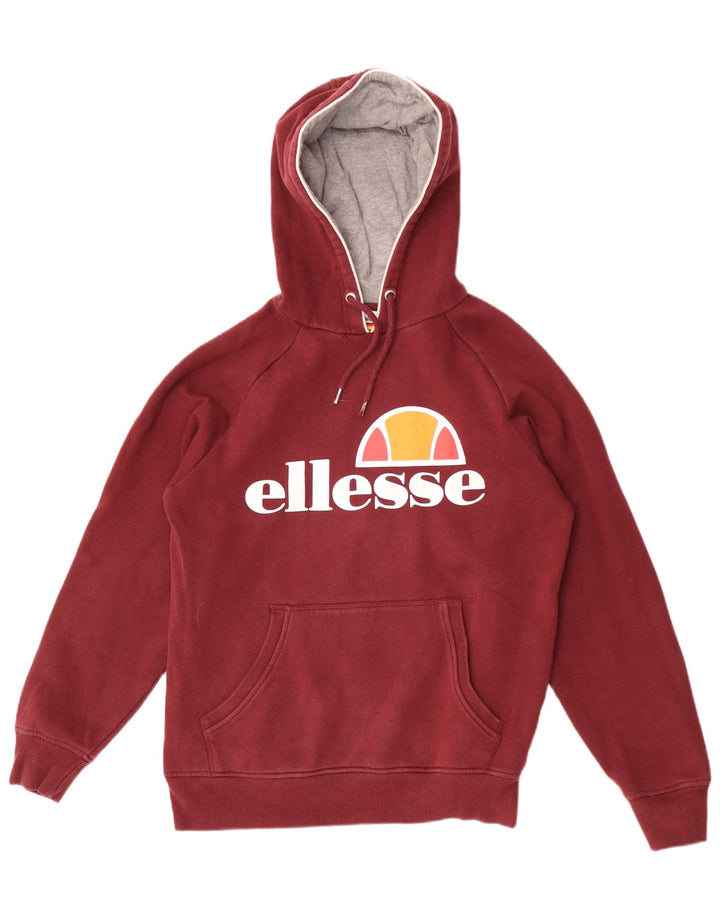 Ellesse Pull à capuche graphique en coton marron moyen pour homme