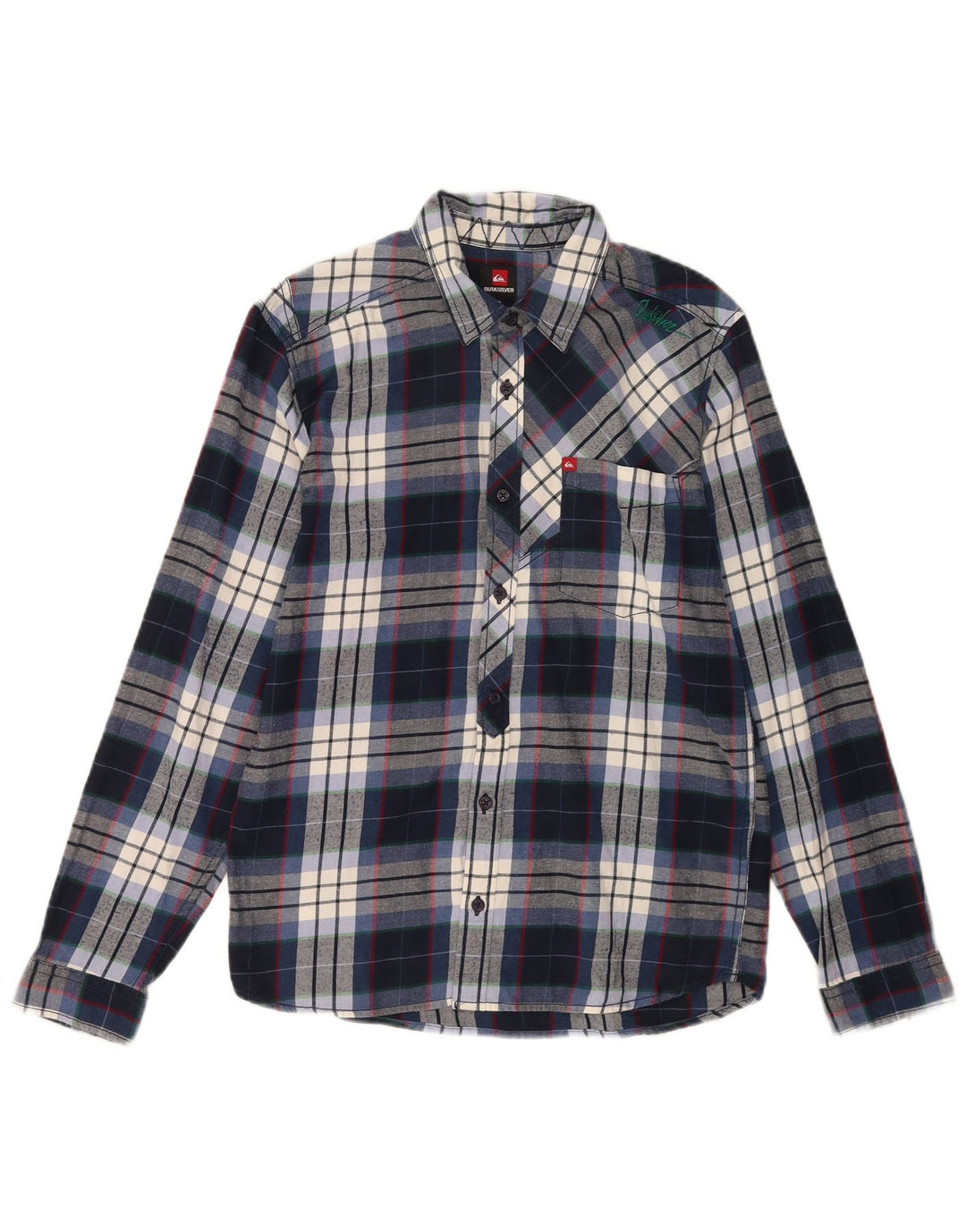 Quiksilver Chemise en Flanelle Garçon 15-16 Ans Bleu Marine à Carreaux