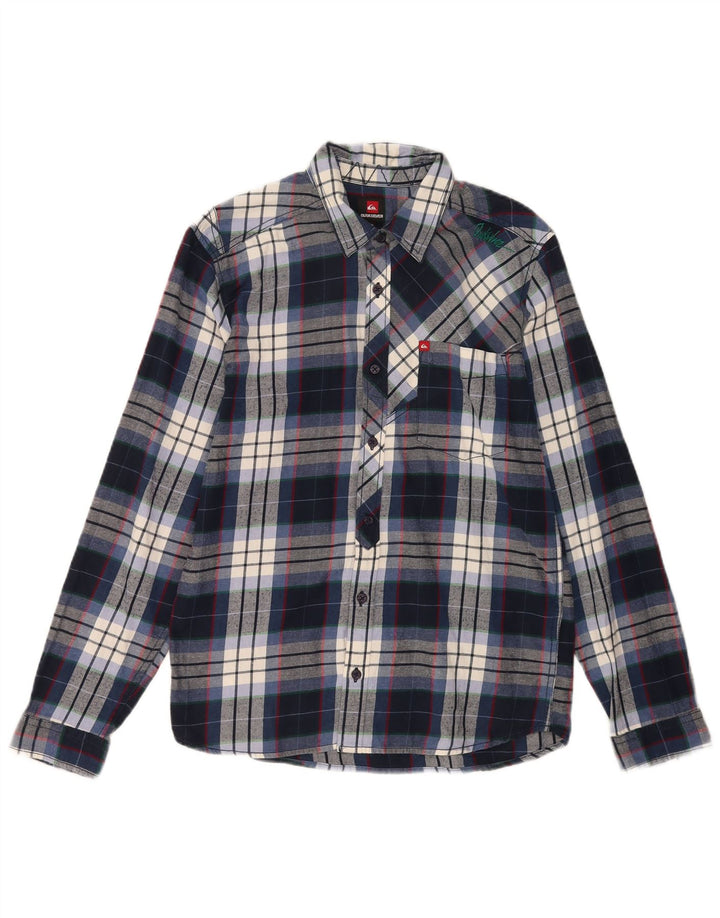 Quiksilver Chemise en Flanelle Garçon 15-16 Ans Bleu Marine à Carreaux