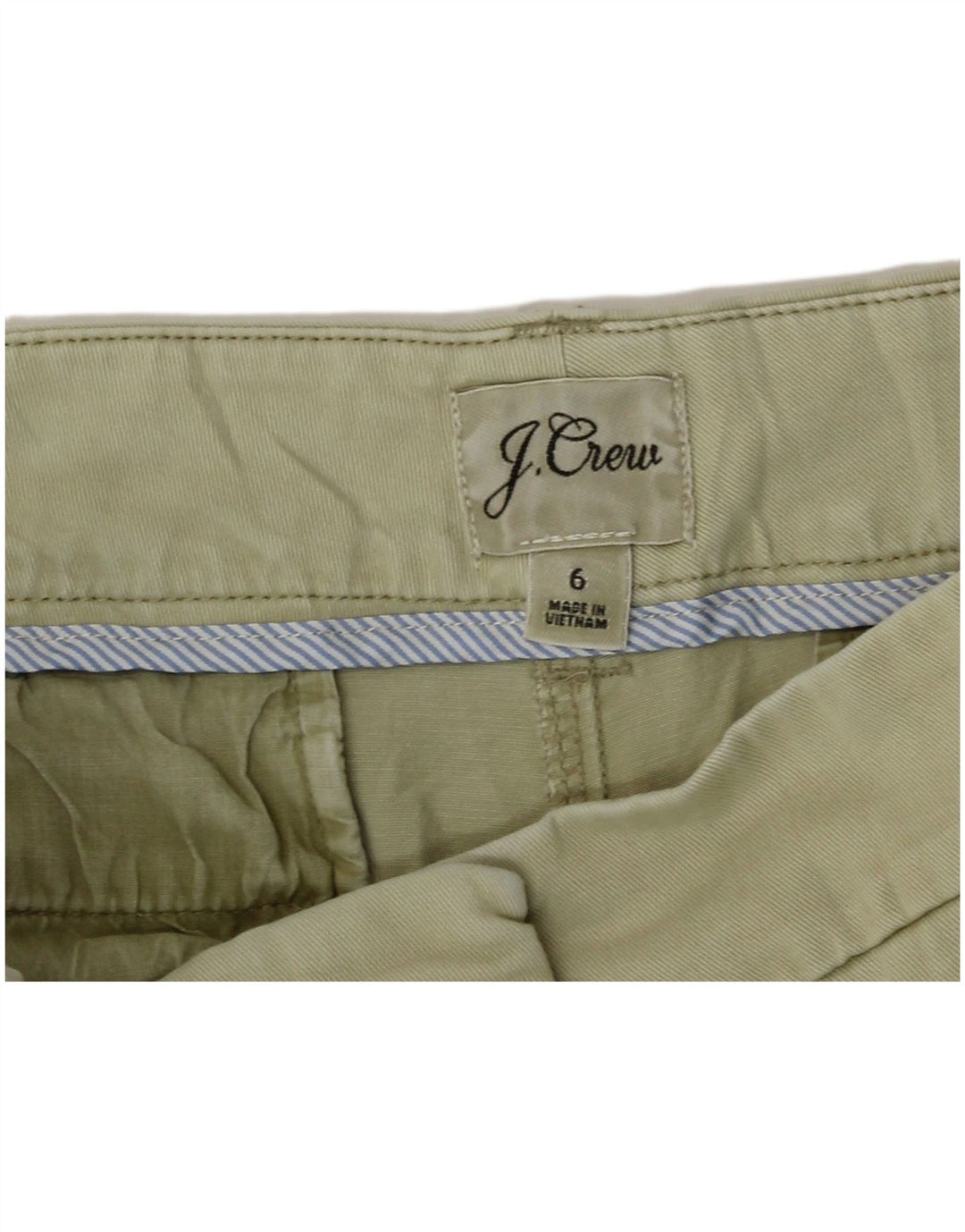 J. Crew Short Chino Femme US 6 Medium W30 Coton Kaki
