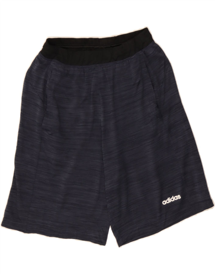ADIDAS Mens Climalite Sport Shorts Small  Navy Blue Pinstripe Polyester Vintage Adidas and Second-Hand Adidas from Messina Hembry 