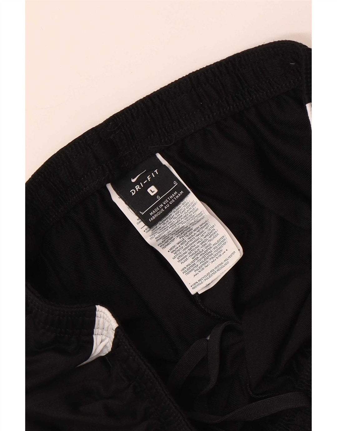 Nike Pantalon de survêtement Dri Fit pour homme Taille L en polyester color block noir