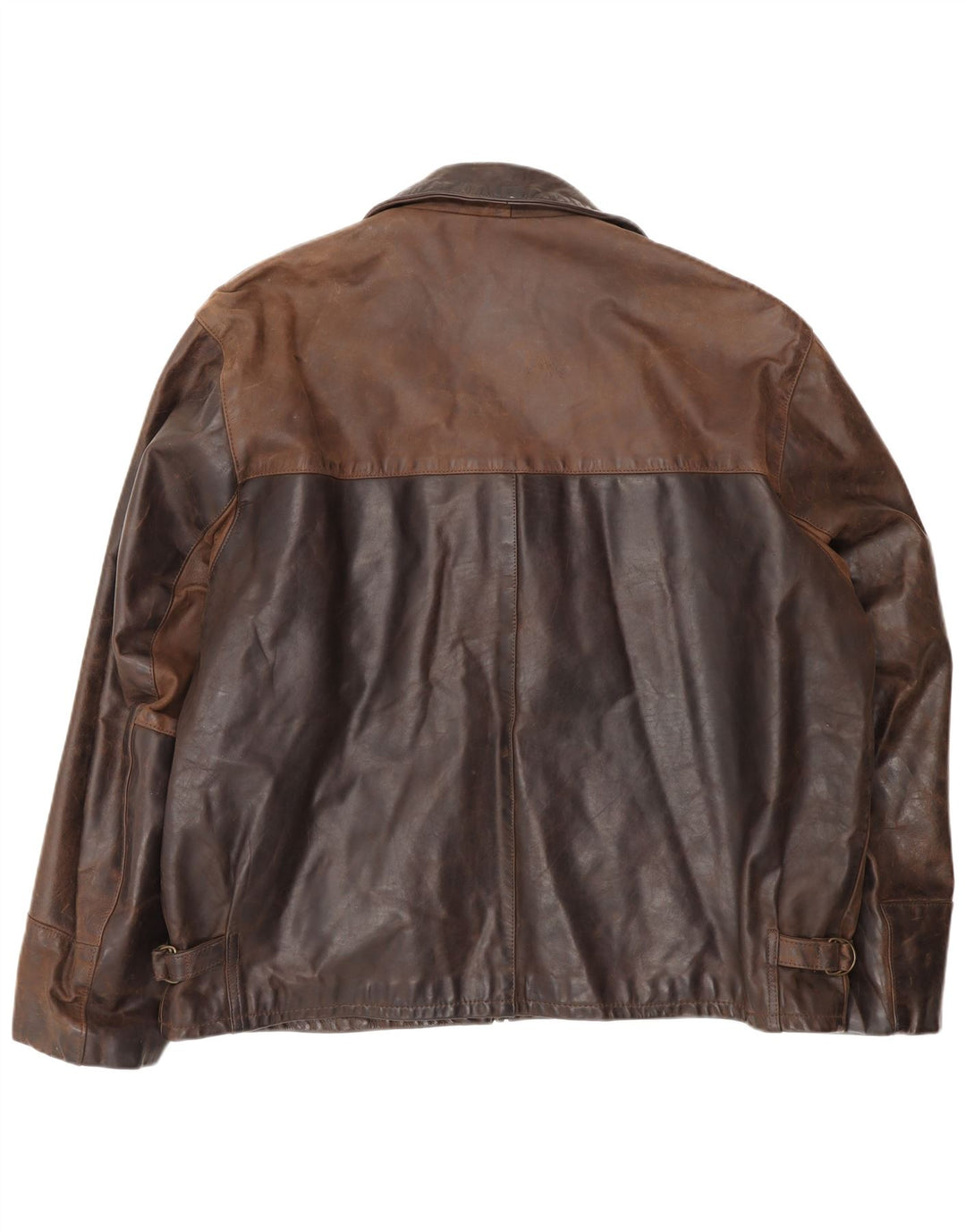 veste en cuir homme vintage UK 44 2XL Marron