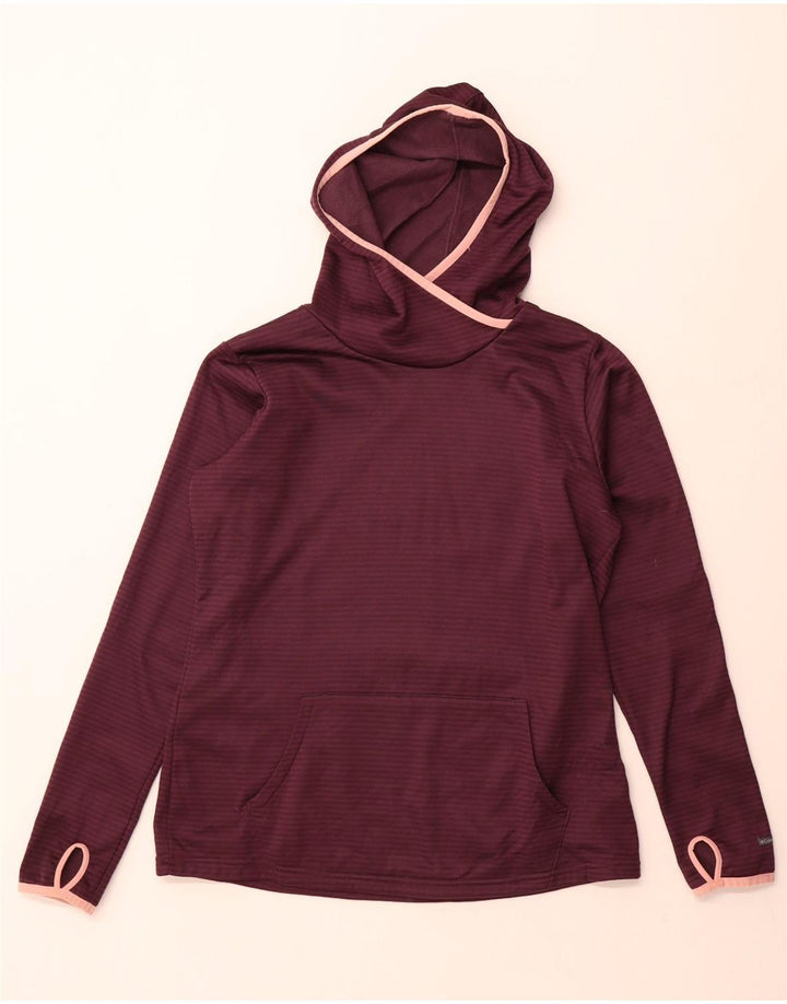 Columbia Pull à capuche pour femme UK 46 Large Marron Rayé Polyester