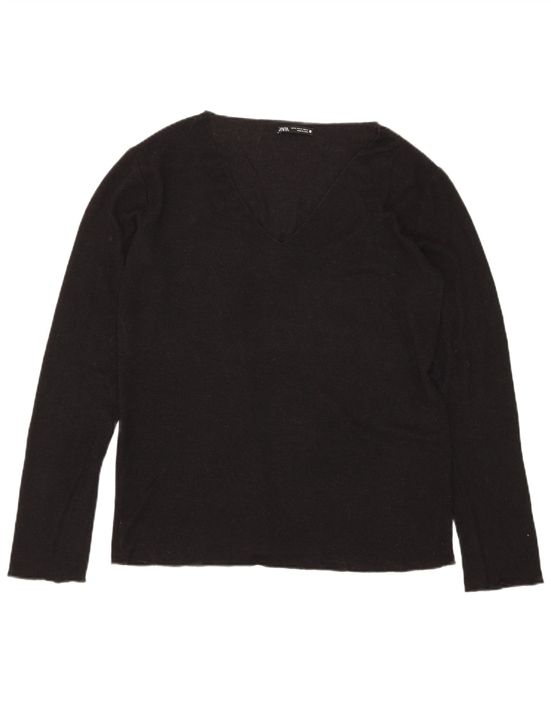 Zara Femme Top Manches Longues UK 18 XL Noir
