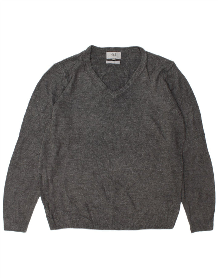 Marks & Spencer Pull col V pour homme en acrylique gris Taille L