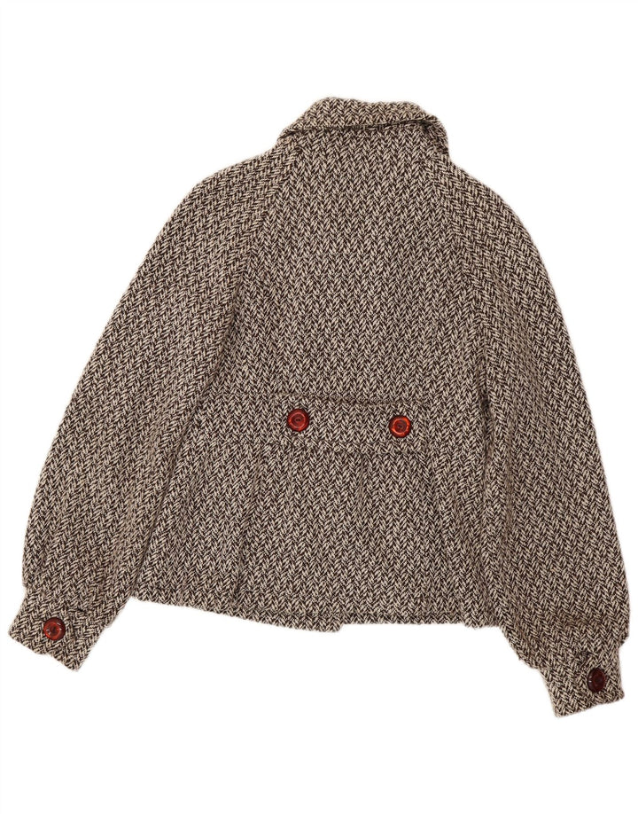 Kor@Kor Caban Femme IT 44 Polyester Marron Moyen à Chevrons