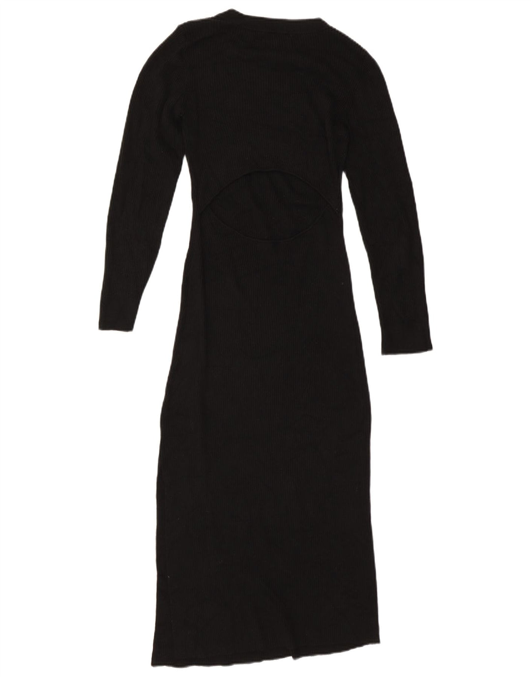 SUPERDRY Femme Maxi Robe Pull UK 8 Petit Noir Viscose