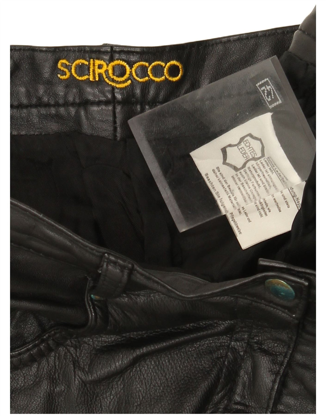 Scirocco Pantalon fuselé en cuir pour femme IT 42 Medium W30 L29 Cuir noir