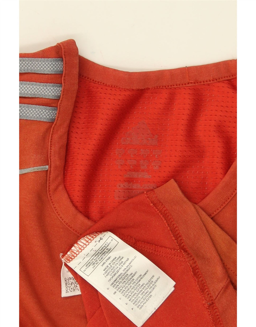 ADIDAS T-Shirt Homme Haut Large Orange Colourblock Coton