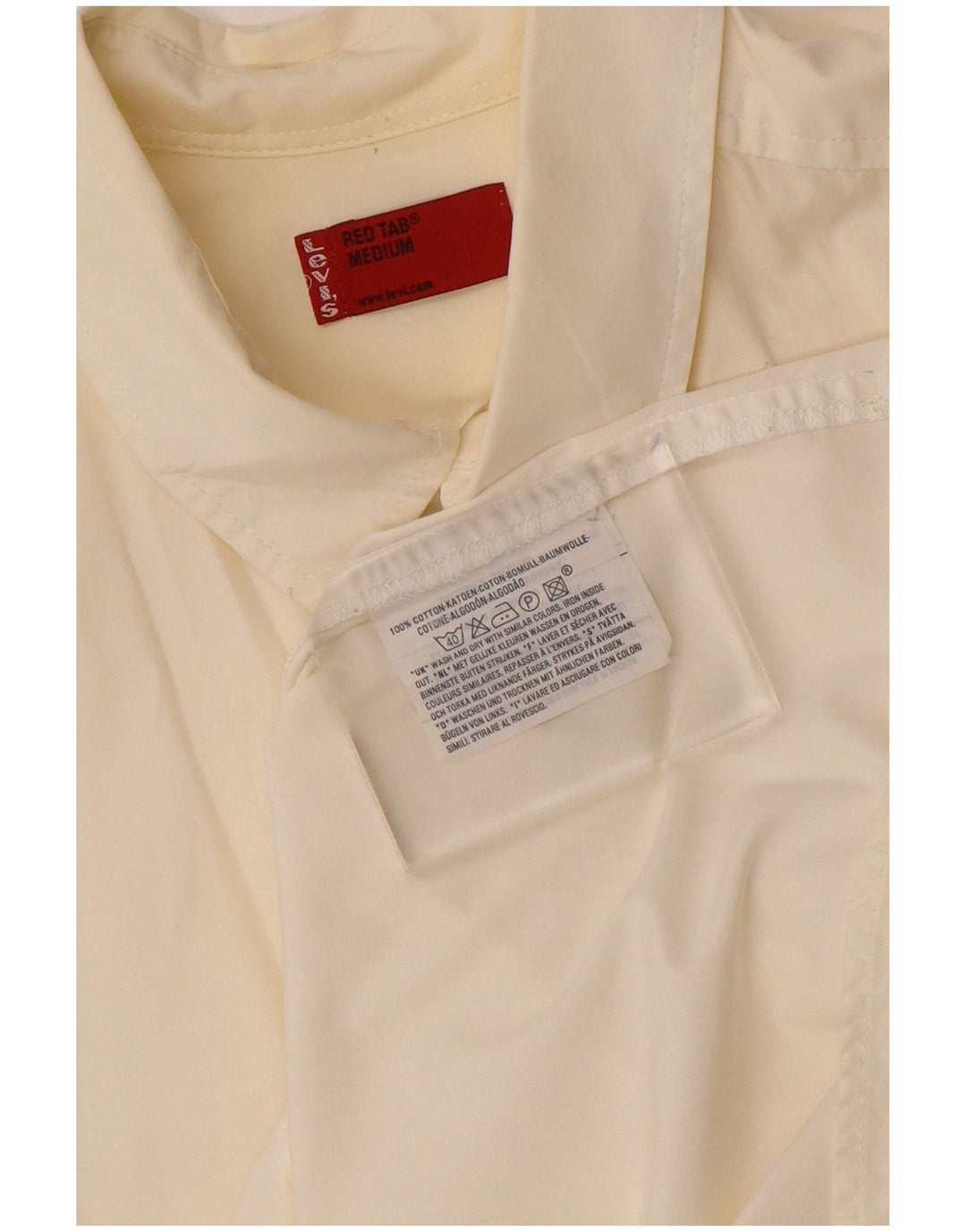 LEVI'S Chemise à Manches Courtes Homme Blanc Cassé Moyen Coton