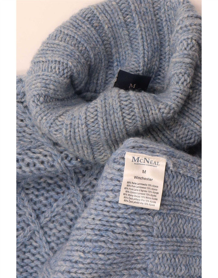 MC Neal Pull ample à col roulé pour homme Bleu moyen moucheté