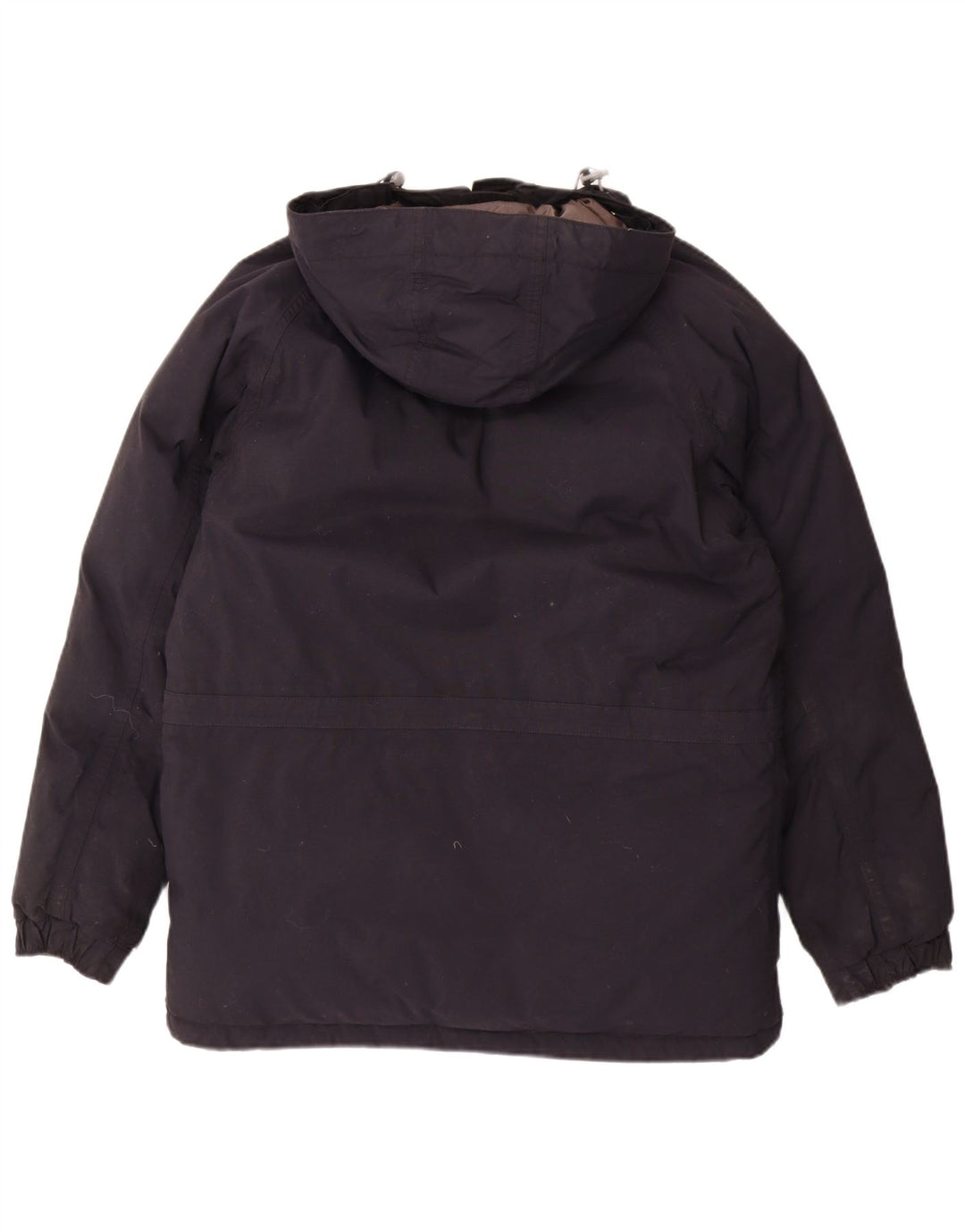 THE NORTH FACE Womens Hooded Padded Jacket UK 14 Medium Navy Blue Nylon