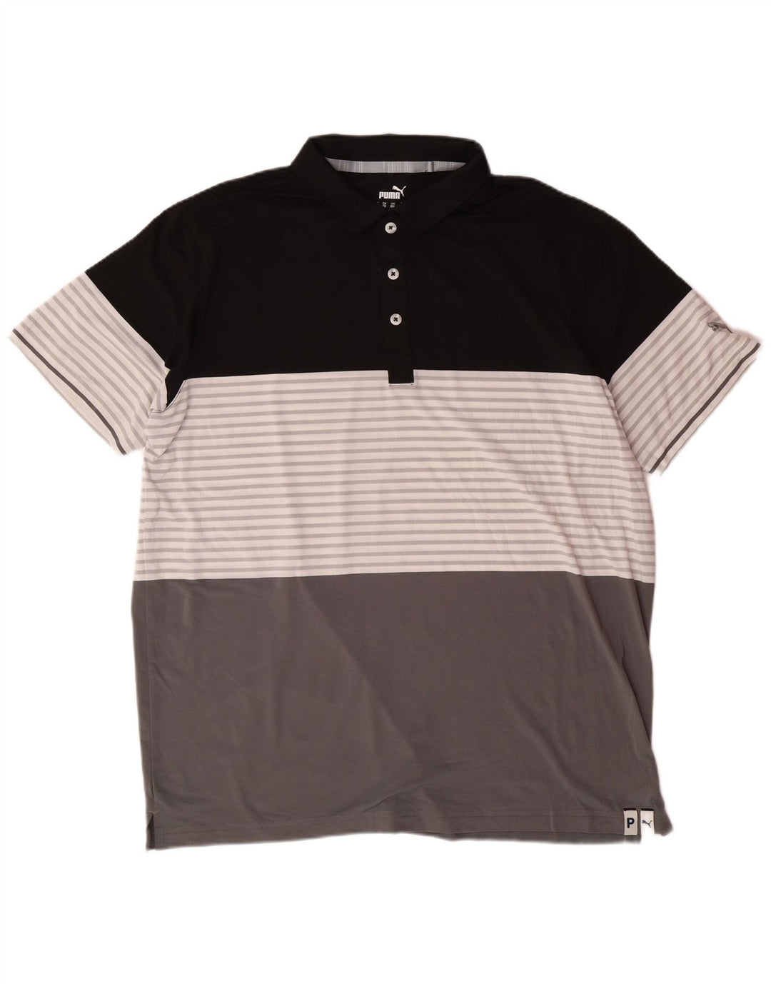 PUMA Polo Homme 2XL Gris Colorblock