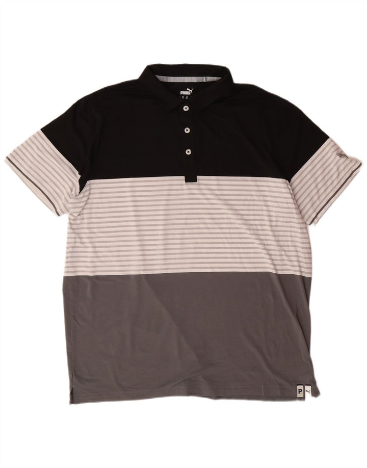PUMA Polo Homme 2XL Gris Colorblock