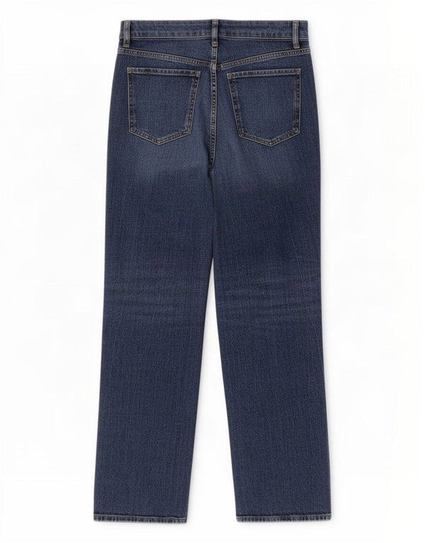 Marks & Spencer Jean droit vieilli pour femme UK 12 Medium W30 L26 Bleu