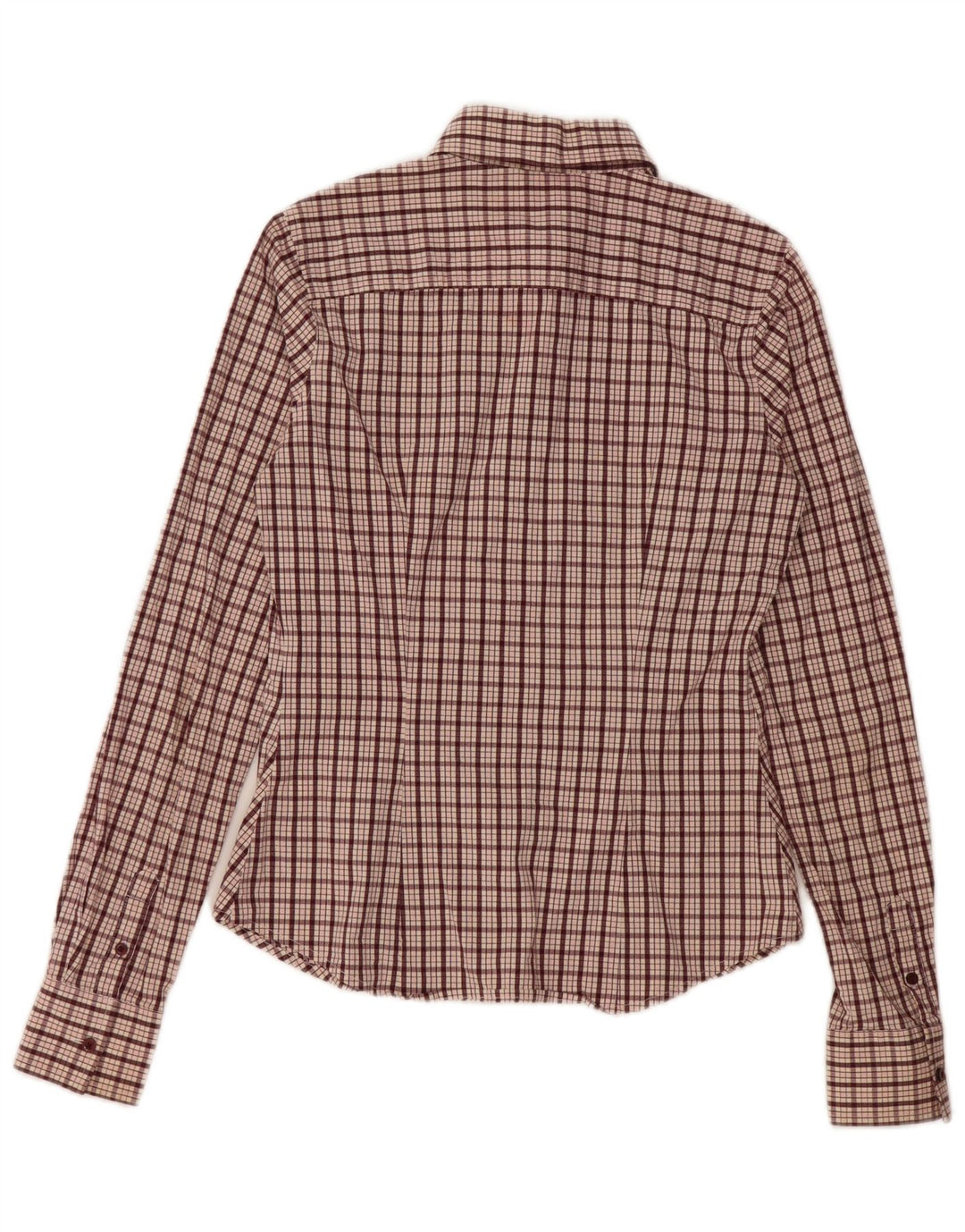 Tommy Hilfiger Chemise Femme US 6 Medium Marron Check Coton