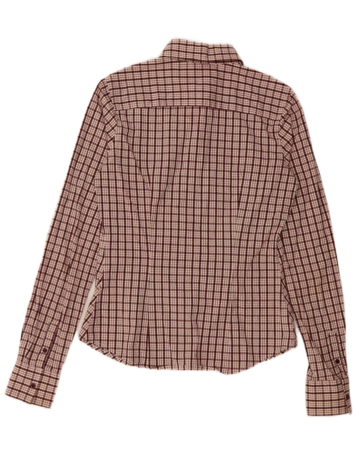 Tommy Hilfiger Chemise Femme US 6 Medium Marron Check Coton