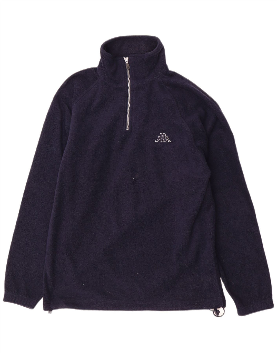 Kappa Pull polaire à col zippé pour homme, petit, bleu marine, polyester