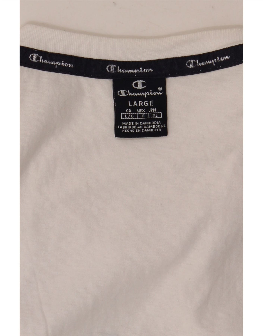 Champion T-Shirt Homme Haut Large Blanc Colourblock