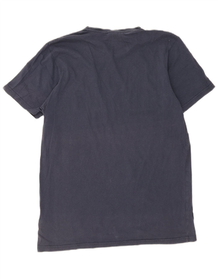 Ellesse T-Shirt Graphique Top Bleu Marine Moyen Coton Homme