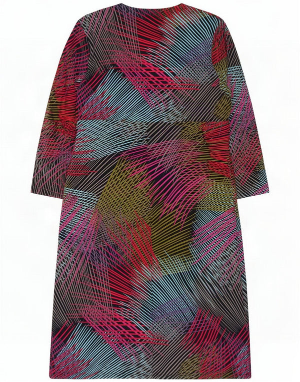CC Robe fourreau à motif abstrait pour femme UK 44 Medium Multicolore