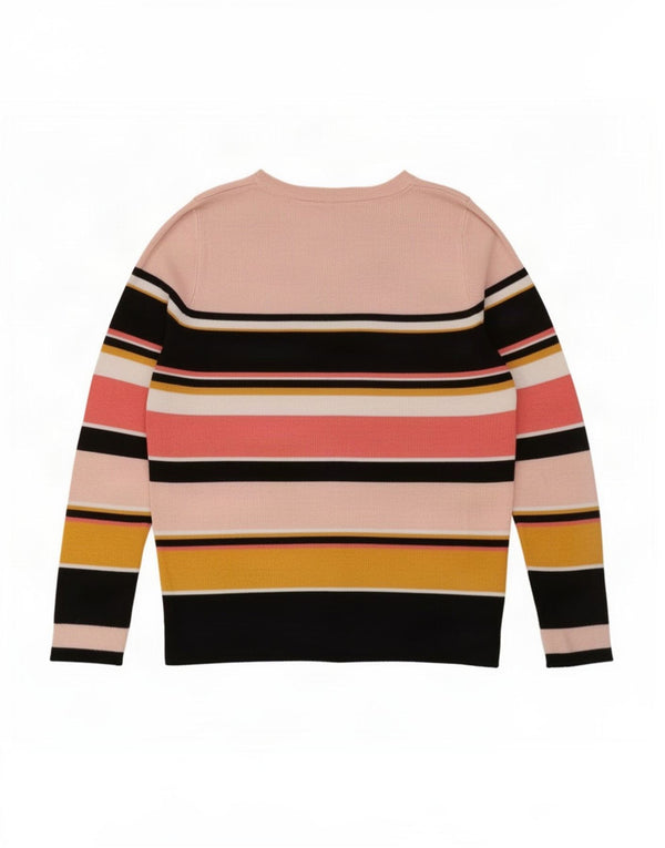 Oasis Pull col bateau pour femme UK 12 Medium Multicolore Rayé