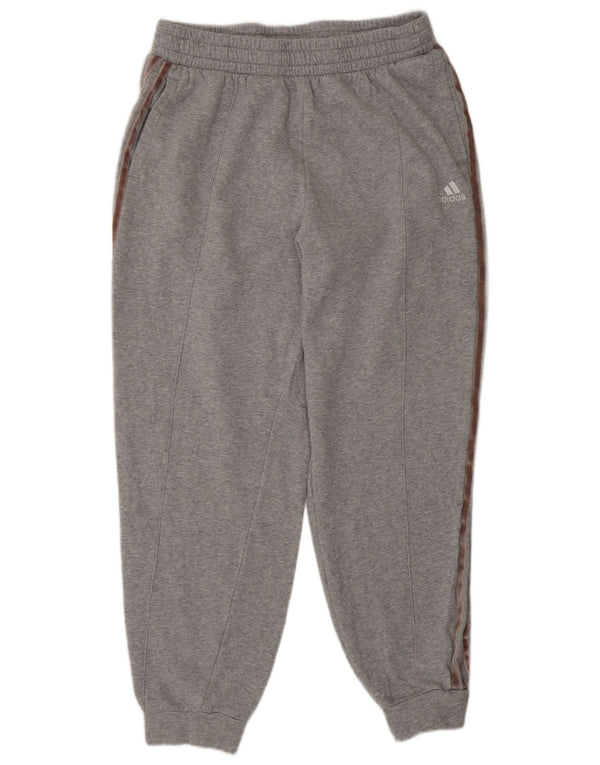 Adidas Pantalon de survêtement pour femme Joggers UK 16/18 Large Gris Moucheté Coton