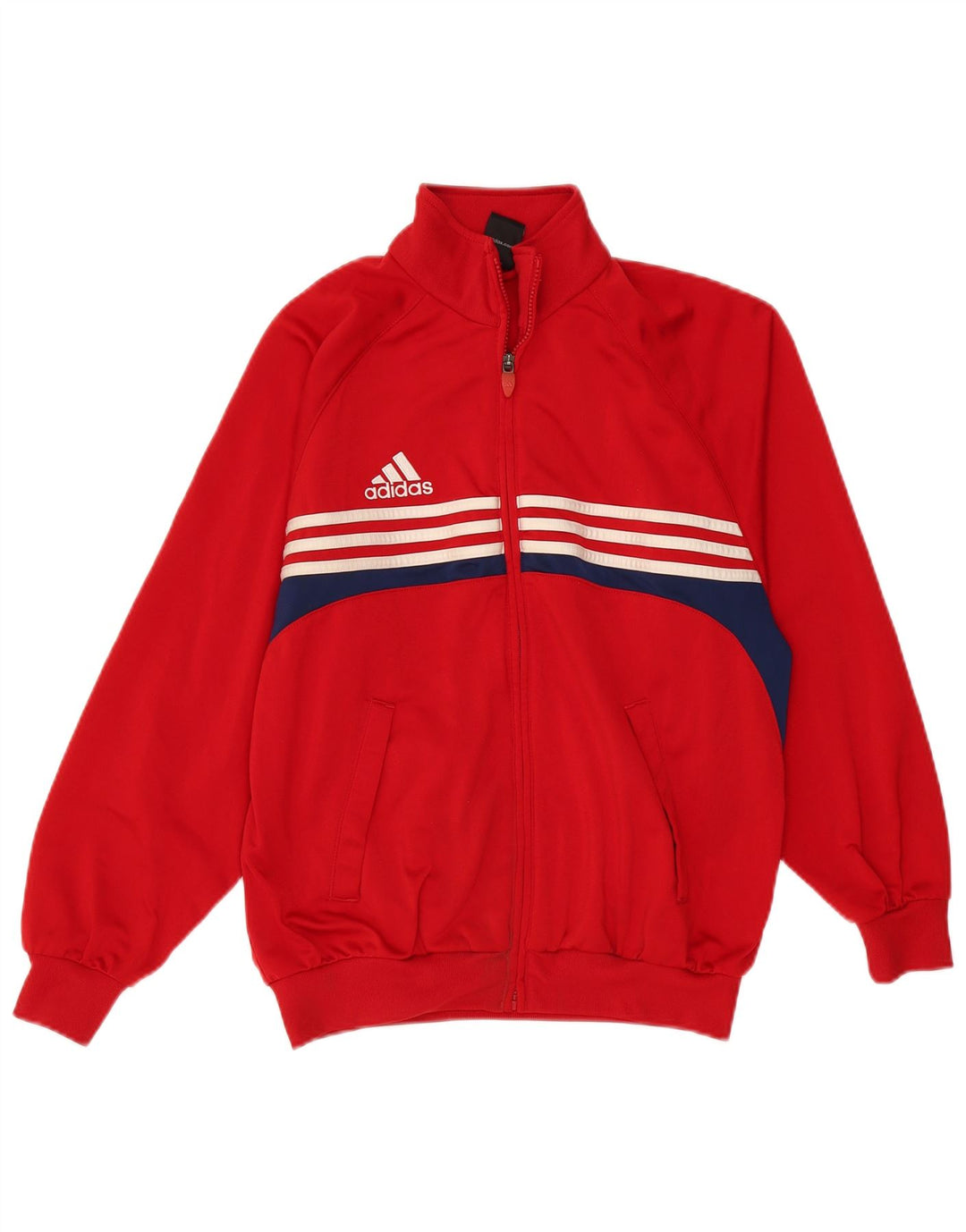 Adidas Veste de Survêtement Garçon 13-14 ans Rouge Colorblock Polyester