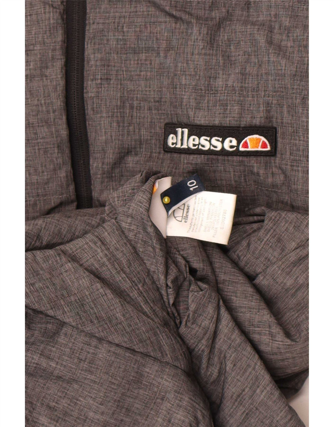 Ellesse Veste matelassée réversible à capuche pour femme UK 10 Small Grey Nylon