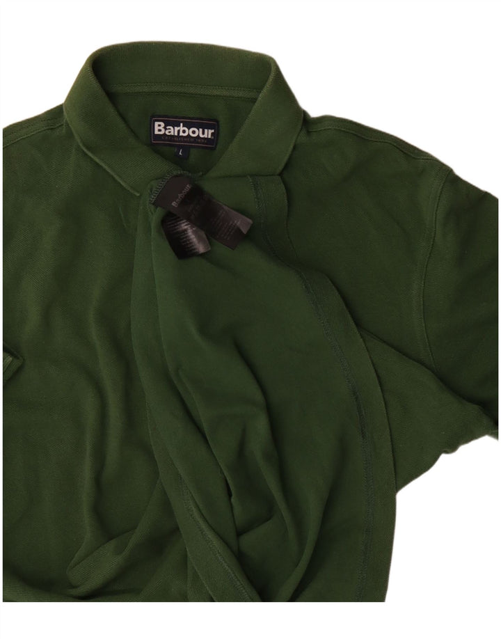 Barbour Polo Homme Grand Coton Vert