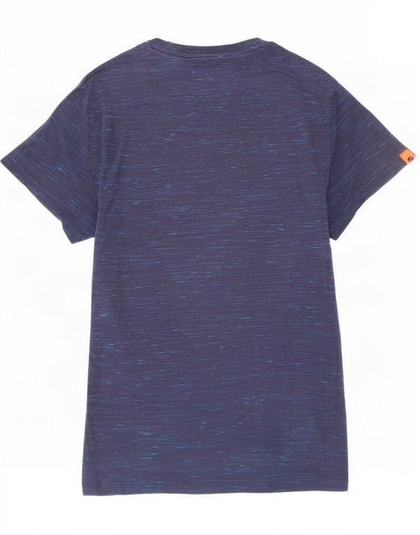 Superdry T-Shirt Top Petit Bleu Marine Moucheté Homme