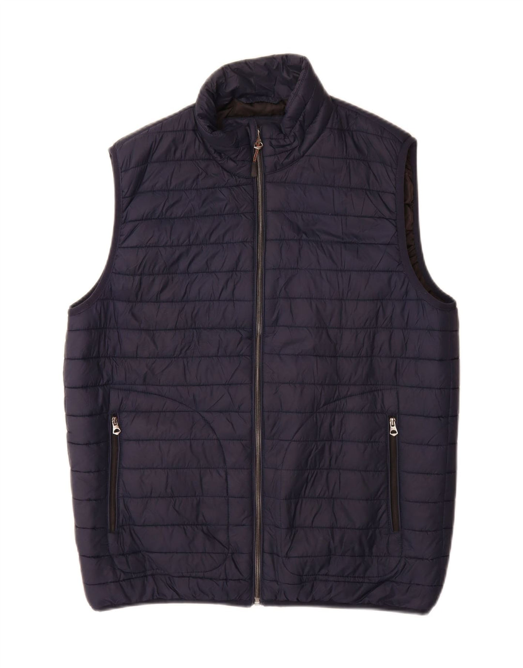 Zara Gilet rembourré pour homme UK 38 Medium Bleu Marine Nylon