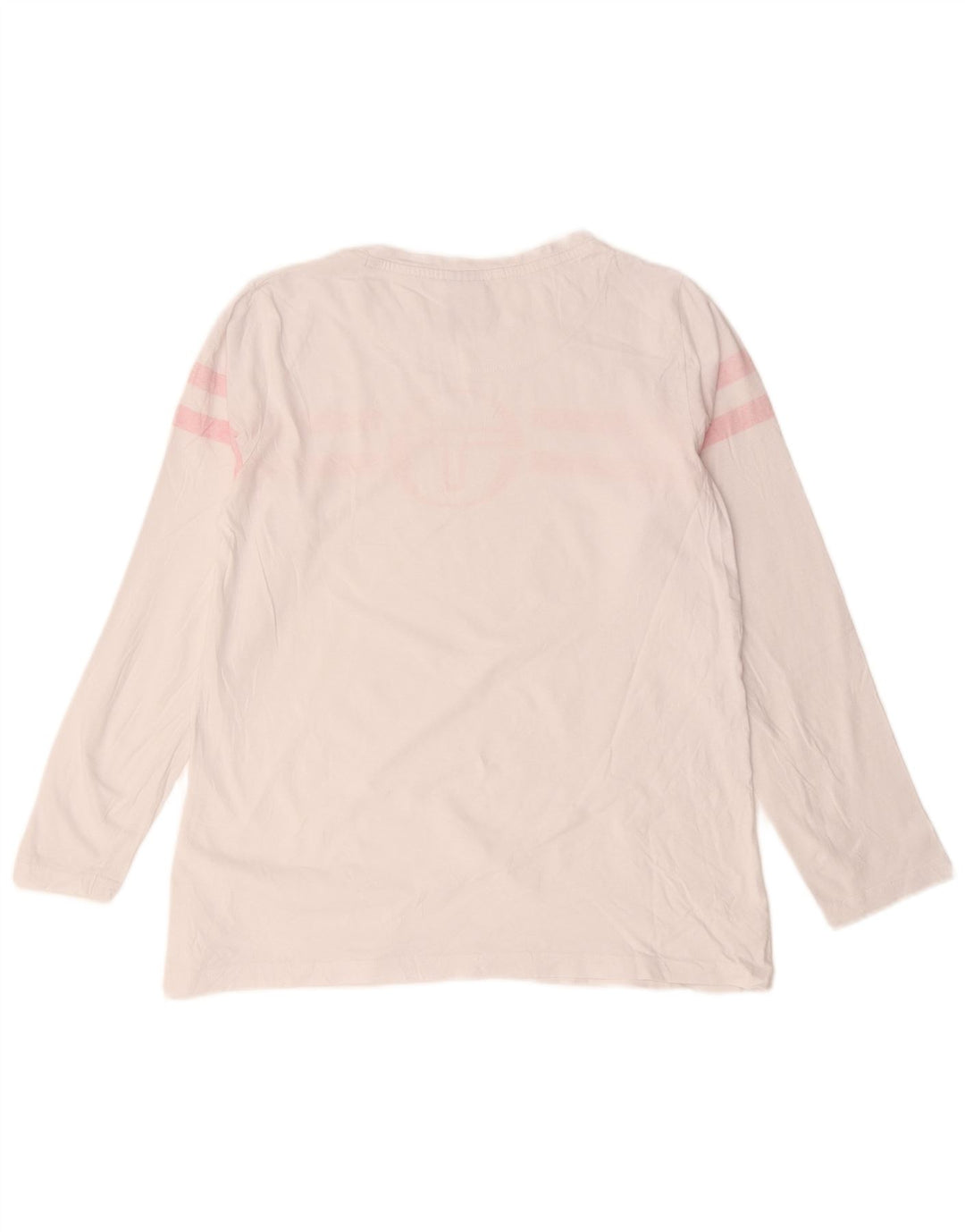Sergio Tacchini Haut graphique à manches longues pour femme UK 14 Rayé blanc moyen