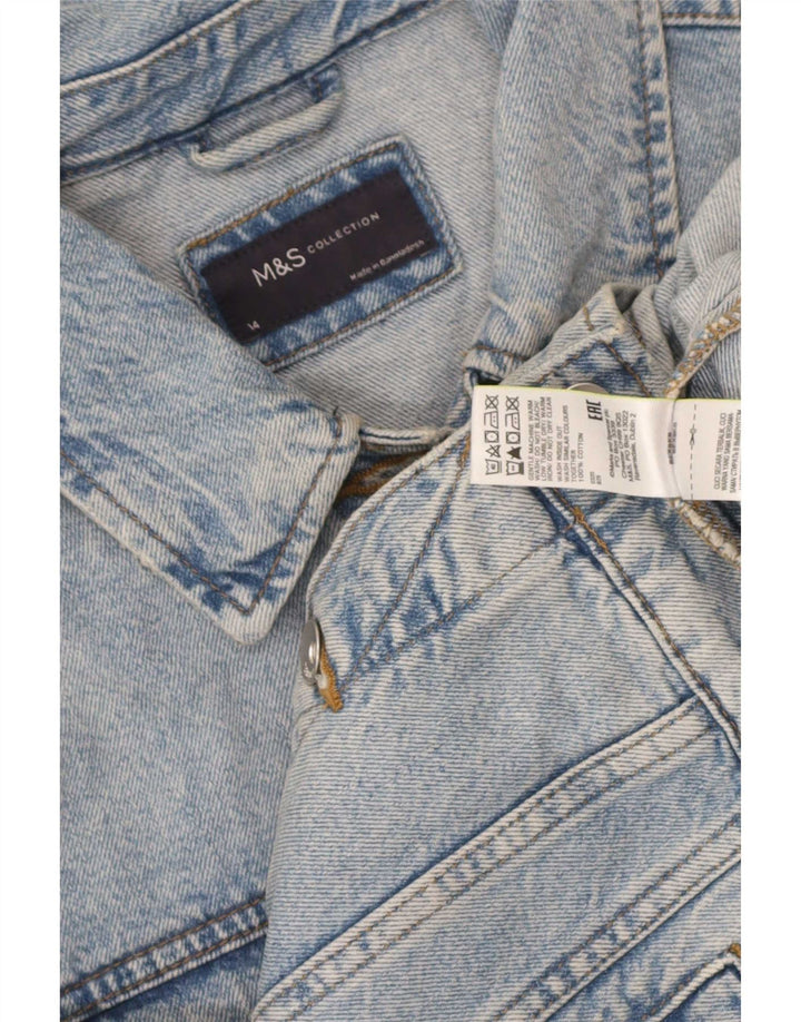 Marks & Spencer Veste en jean pour femme UK 14 Bleu moyen Coton
