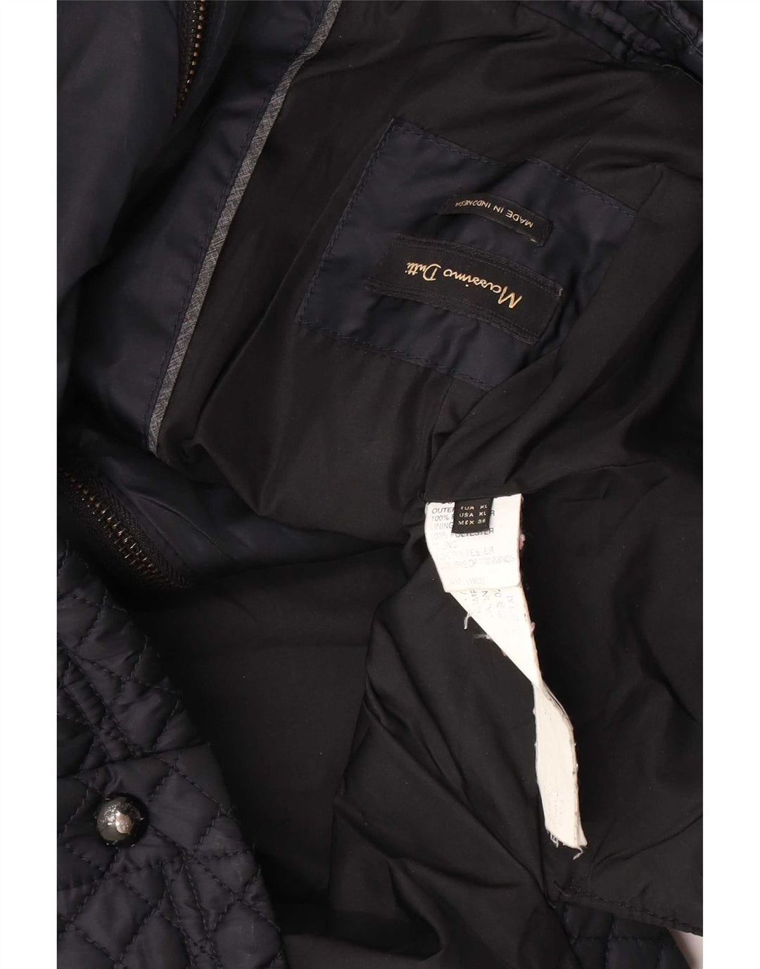 Massimo Dutti Gilet matelassé pour femme UK 18 XL Noir Polyester