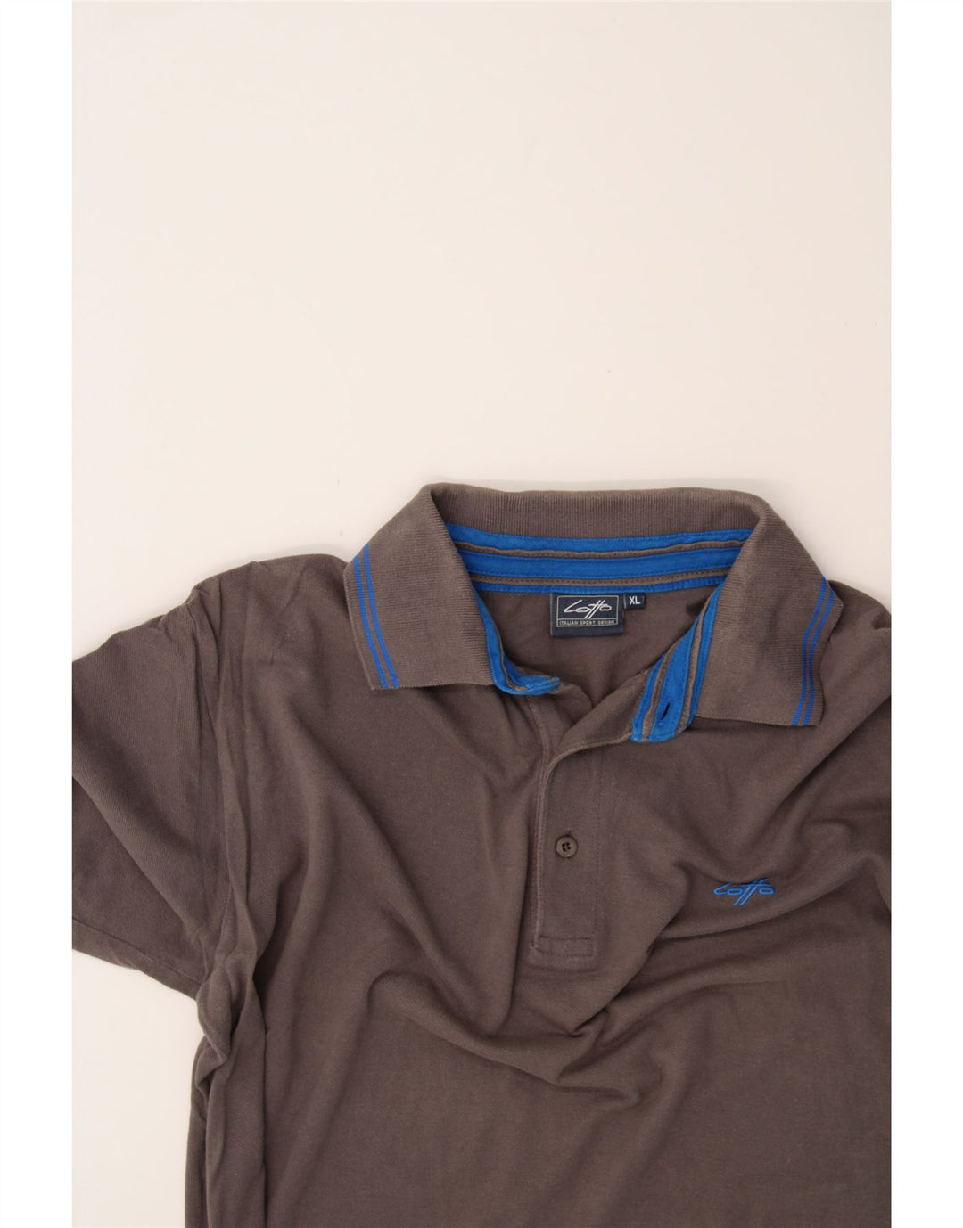 LOTTO Mens Polo Shirt XL Grey Cotton Vintage Lotto and Second-Hand Lotto from Messina Hembry 