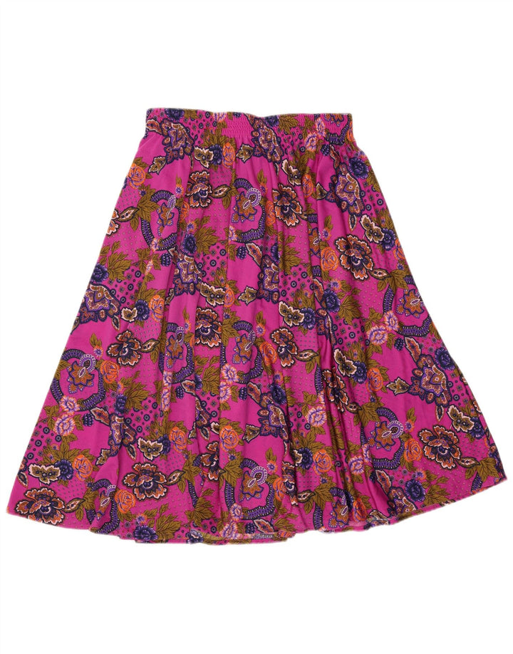jupe évasée femme vintage W34 Grand Paisley Rose